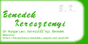 benedek keresztenyi business card